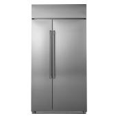 Café Built-In Side-by-Side Refrigerator - 29.6-cu ft - Stainless Steel - 48-in
