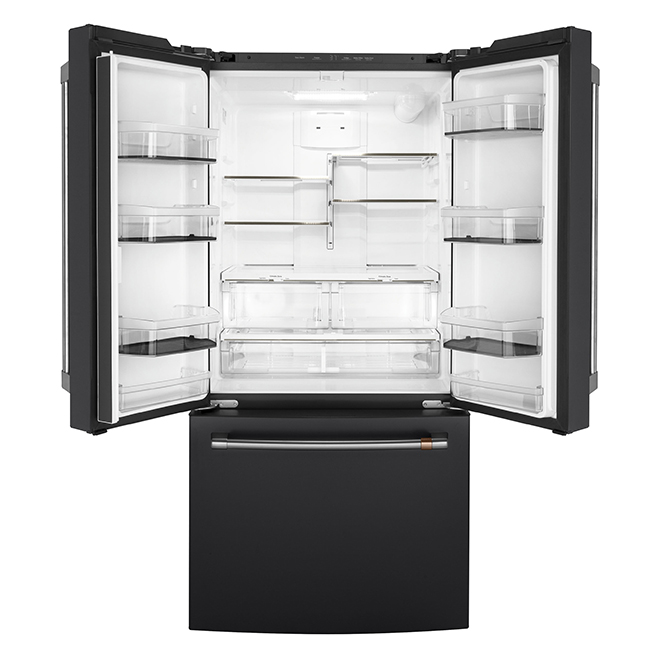 Café French Door Refrigerator- 18.6-cu ft- Matte Black - ENERGY STAR®