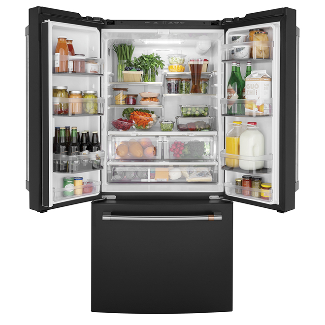 Café French Door Refrigerator- 18.6-cu ft- Matte Black - ENERGY STAR®