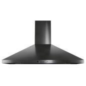 GE Appliances Wall Mount Chimney Hood - Black Stainless Steel - 50-CFM Venting System - 36-in