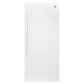 GE 21.3-Ft³ Frost-Free Upright Freezer LED White with Slide-Out Basket