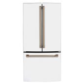 Réfrigérateur à portes françaises GE Café, Energy Star, 33 po, 18,6 pi³, blanc