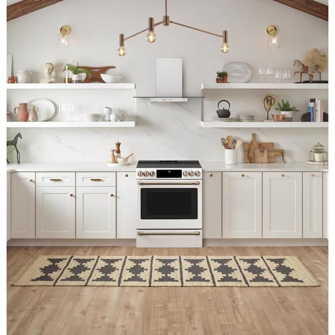 Café 30-In 5.7-Ft³ Self-Cleaning/Steam Oven Convention Range App Connect Matte White