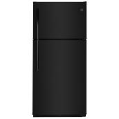 GE - Top Freezer Refrigerator - 30-in - 18-cu ft - Black