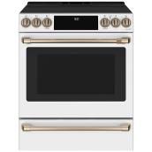 Ge Café Induction and Convection Range - 5-Burner Glass Cook Top - 30-in Slide-In