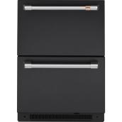 Café Matte Black Built-In Dual Drawer 5.7-ft³ Refrigerator