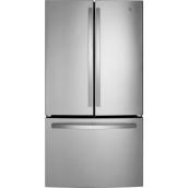 GE French Door Refrigerator with Ice and Water Dispenser - 26.7-cu ft - Stainless Steel