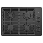 GE Appliances Built-In Cooktop with 4 Burners - 30-in - Black