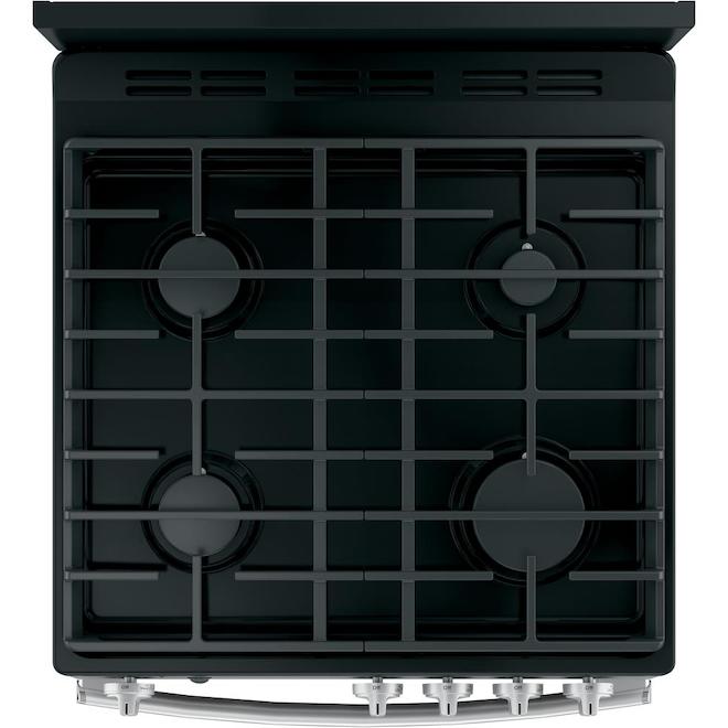 GE 24-in Freestanding Gas Range - Removable Backsplash - 2.9-cu ft - Stainless Steel