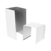 Trousse de rallonge de hotte cheminée GE en acier, blanc mat