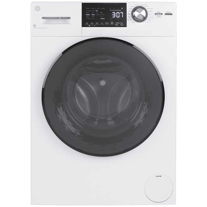 GE Appliances 2.4-cu ft White Ventless Combination Washer and Dryer with Steam Cycle