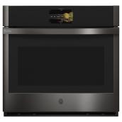 Four mural à convection encastré, GE Profile, électronique 30 po noir inoxydable