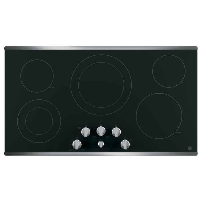 GE Appliances Knob Control Cooktop - Electronic 36-in Stainless Steel