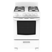 GE 24-in 4-Burner Freestanding Gas Range with Removable Backsplash and Broil Drawer 2.9-Ft³ White