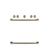 Café Knob and Handle Kit for Free-Standing Gas Range - Brushed Bronze - 7 Pieces