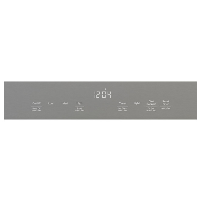 GE 36-Inch 4-speed 610 CFM WiFi Enabled Designer Wall Mount Hood- Stainless Steel