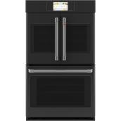 Cafe Convection Dual Wall Oven with French Doors - 30-in - 10 cu. ft. - Matte Black
