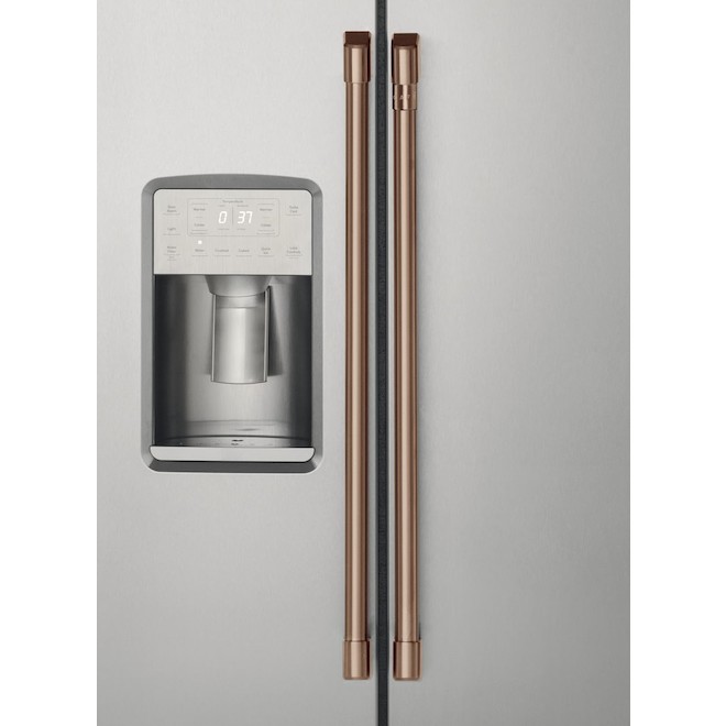 GE Café Customizable Side-by-Side Refrigerator Handle Kit - Brushed Copper