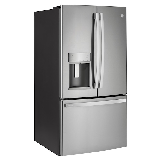 GE 22.2 ft³ Bottom-Freezer French Door Refrigerator - Stainless Steel