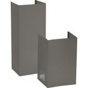 GE Steel Duct Cover Kit for Range Hood - Wall-Mounted - 9-ft - Slate