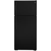 GE 16.6-cu ft Black Top-Freezer Refrigerator