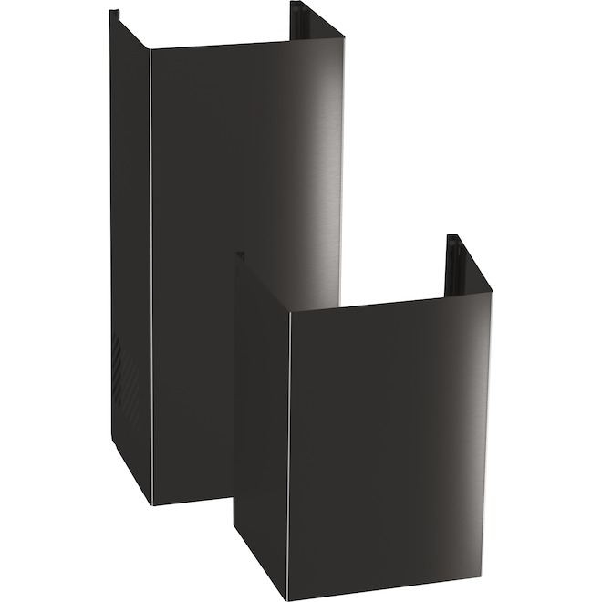 GE Steel Duct Cover Kit for Range Hood - Wall-Mounted - 9-ft - Black Stainless Steel