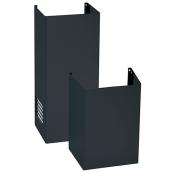 GE Steel Duct Cover Kit for Range Hood - Wall-Mounted - 9-ft - Black Slate