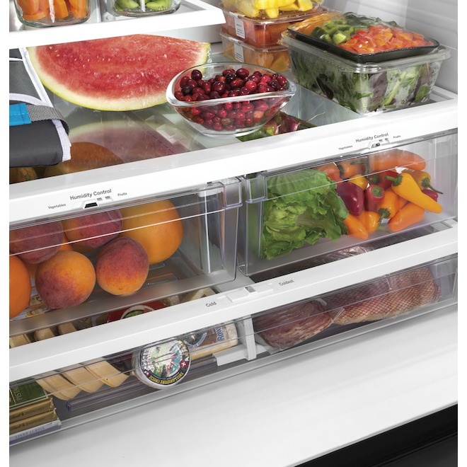 GE APPLIANCES GE 27-cu ft French-Door Refrigerator with Fingerprint ...