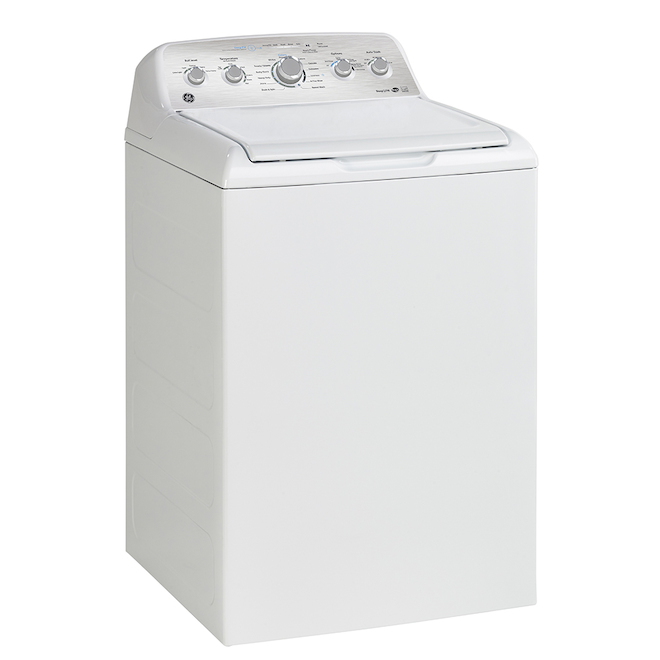 GE White 4.9 cu ft Top Load Washer with SaniFresh Cycle