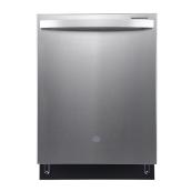 GE 24-in Stainless Steel Built-In Top Control Dishwasher with Steam PreWash