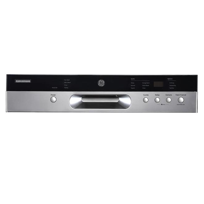GE Stainless Steel BuiltIn Front Control Dishwasher with CleanSensor