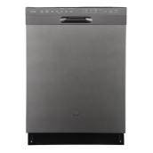 GE Profile Slate Built-In Front Control Dishwasher with Piranha Hard Food Disposer and Steam PreWash