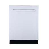GE Profile White Built-In Top Control Dishwasher with Piranha Hard Food Disposer and Steam PreWash