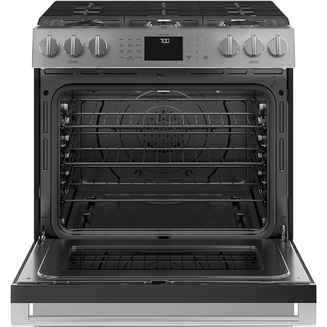 Café Gas 30-in Range with Convection - 6 Burners - Stainless Steel