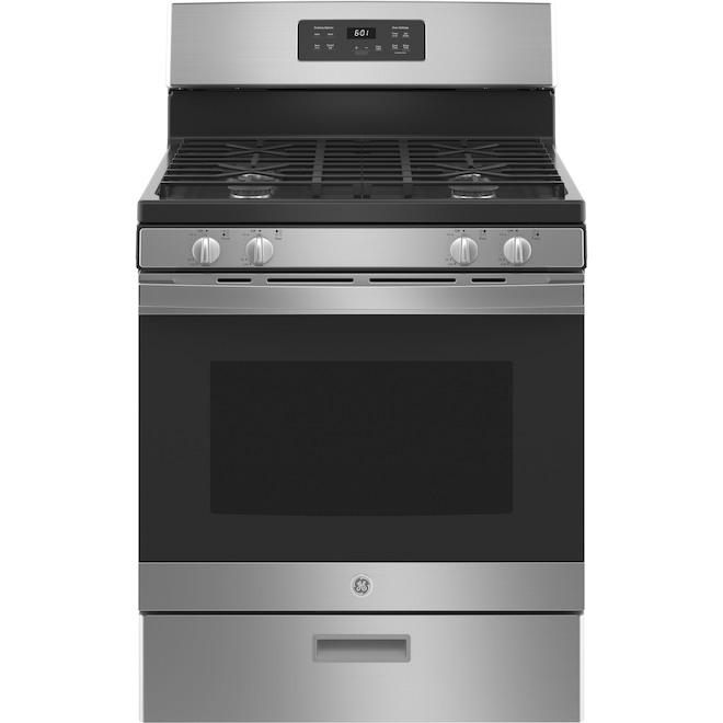 GE Gas 30in Range 4.8 cu.ft. 6 Burners Stainless Steel JCGBS61RPSS
