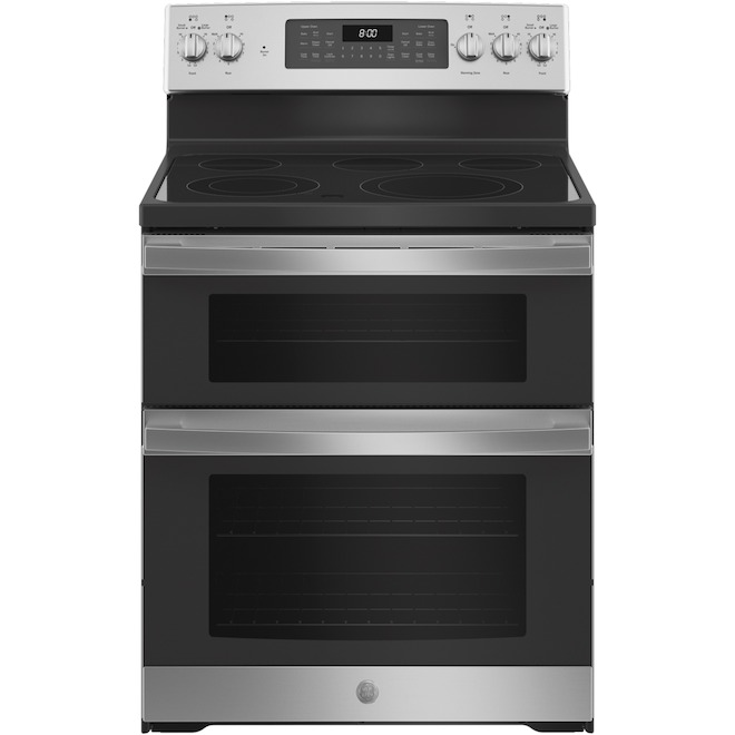 GE Appliances 30-in Freestanding Double Oven Electric Range - Stainless Steel