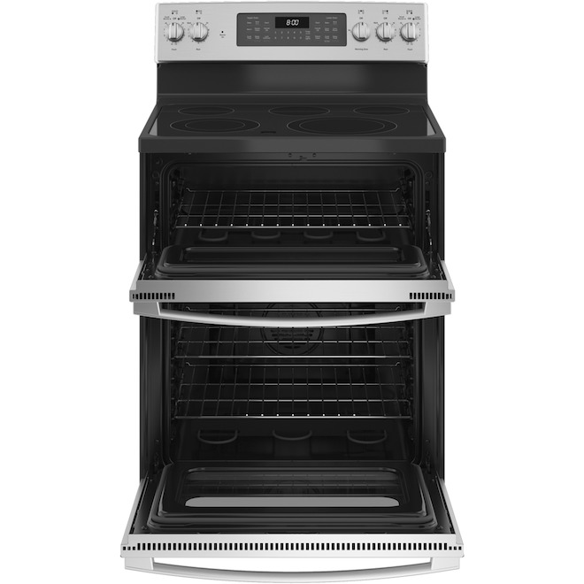 GE Appliances 30-in Freestanding Double Oven Electric Range - Stainless Steel