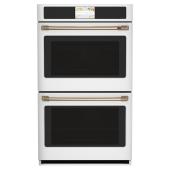 Café Double Wall Oven with Convection and WiFi - 30-in - 2 x 5 cu.ft. - Matte White