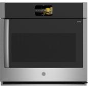 GE Profile Self Cleaning Air Fry Convection Single Electric Wall Oven (Stainless Steel) 30-in, 5-cu ft
