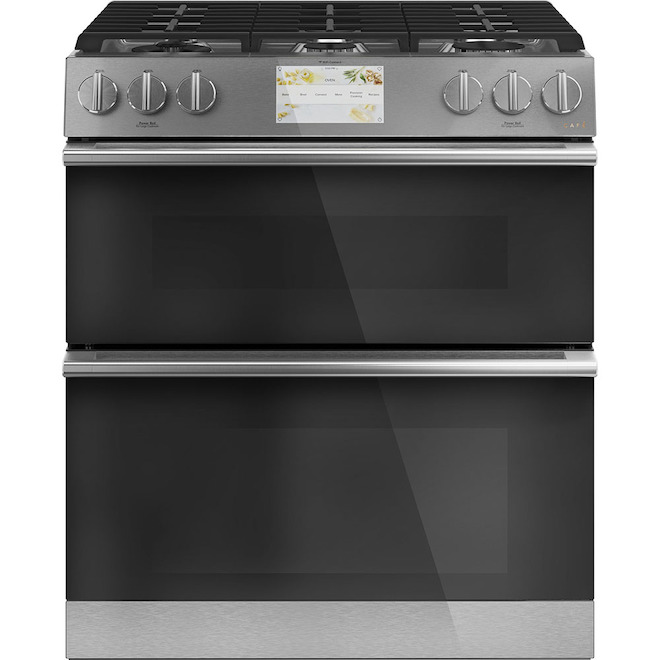 CAfe Stainless Steel Slidein Double Oven DualFuel Range 7cu ft