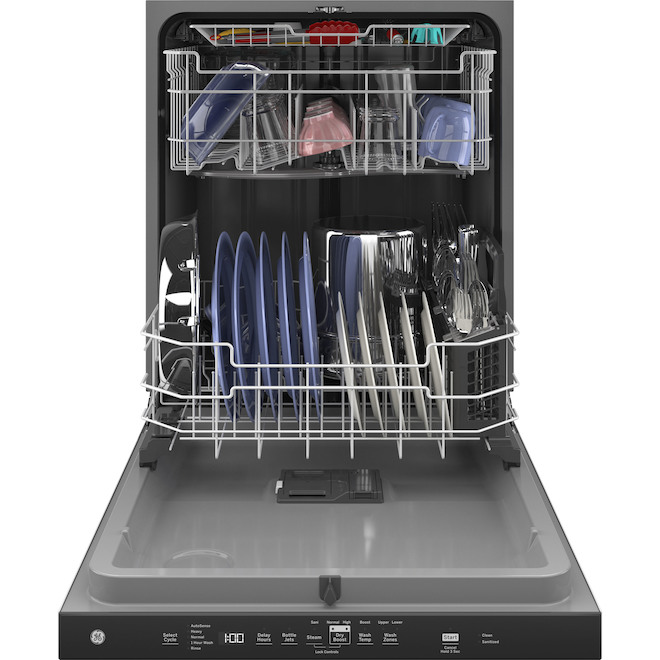 GE 24-in Built-in Dishwasher with 5 Cycles and 3 Wash Levels - White