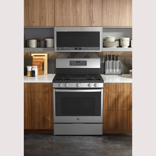 GE Profile Dual-Fuel Range - Wifi Connectivity - Convection - 30-in - Stainless Steel