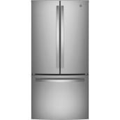Réfrigérateur profondeur comptoir à portes françaises de 33 po par GE, 18,6 pi³, acier inoxydable, ENERGY STAR