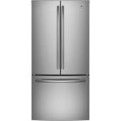 Refrigérateur portes françaises GE Profile congélateur inférieur 24,8 pi³ résistant aux empreintes acier inoxydable