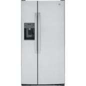 GE Side-by-Side 23-cu.ft. Refrigerator Stainless Steel with Water Dispenser
