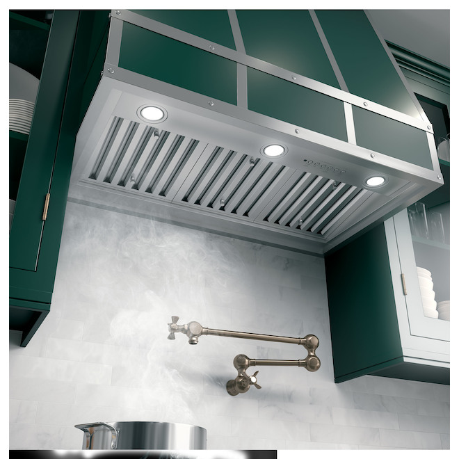 GE Duct-Free Insert For Use With Range Hood Stainless Steel 36-in