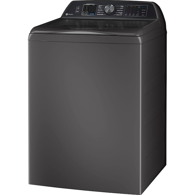 GE Profile 6.2-cu ft Wi-Fi Top Load Washer - Diamond Grey - Microban - Smart Wash/Rinse