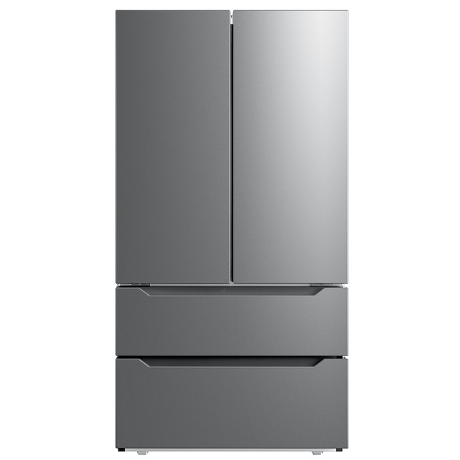 Moffat 22.5-cu ft French-Door 2-Drawer Refrigerator - Stainless Steel - Counter Depth