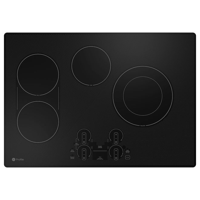 GE Profile 30-in Built-in Electric Cooktop with Touch Control - 4 Elements - Black