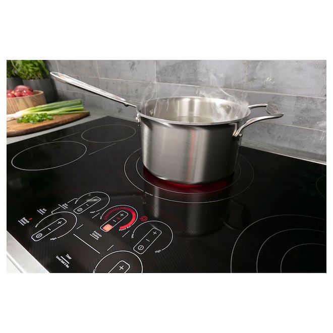 GE Profile 30-in Built-in Electric Cooktop with Touch Control - 4 Elements - Black
